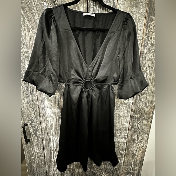 Satin Cut Out Dress - Picture 1 of 6